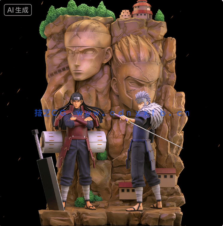 [3D打印人物] 千手扉间Senju Tobirama《火影忍者》动漫角色雕刻手办3D打印模型(图7)