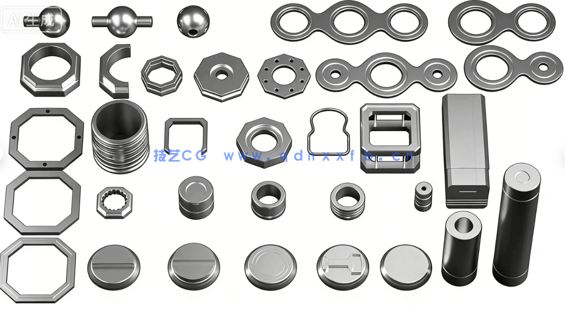 [武器道具] 200个科幻题材建模机械部件3D模型素材包(图4)