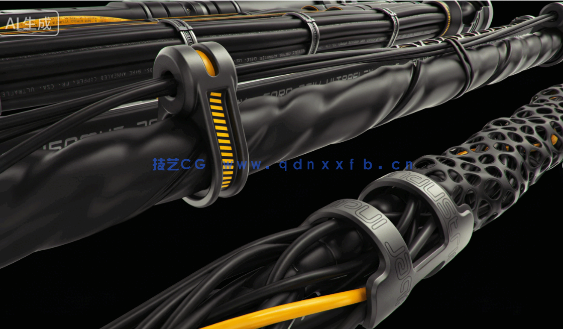 [武器道具] 12种电缆与线路复杂科技机械结构场景使用3D模型素材(图2)