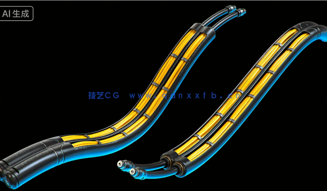 [武器道具] 12种电缆与线路复杂科技机械结构场景使用3D模型素材(图7)