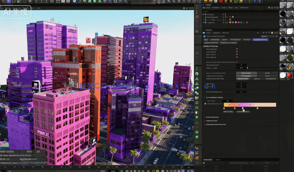 CityRig程序化城市生成C4D插件V2.1版(图6)