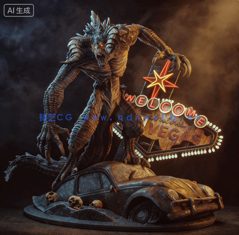 死亡爪Deathclaw《辐射》游戏角色雕刻手办3D打印模型(图2)