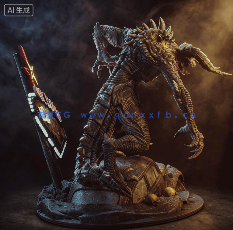 死亡爪Deathclaw《辐射》游戏角色雕刻手办3D打印模型(图6)