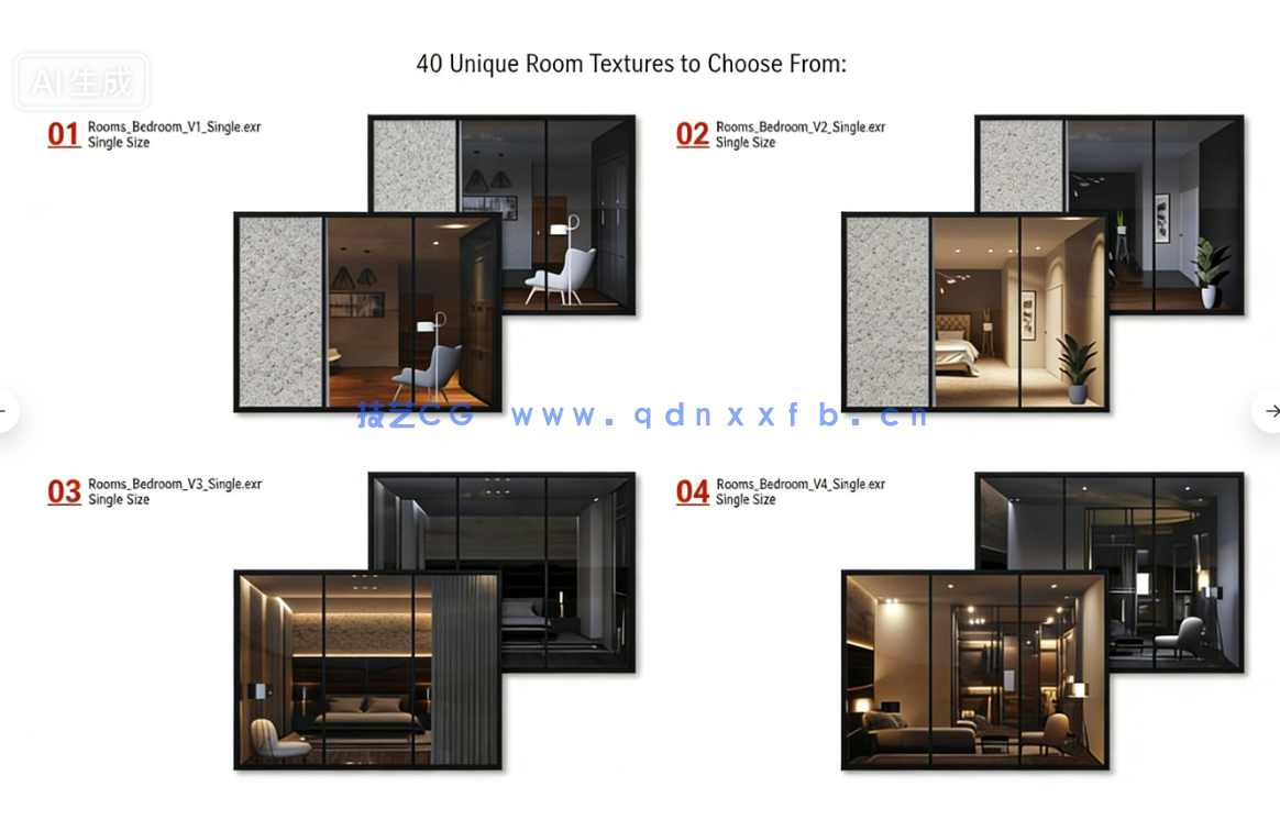  40个起居室空间场景室内设计3D模型(图2)