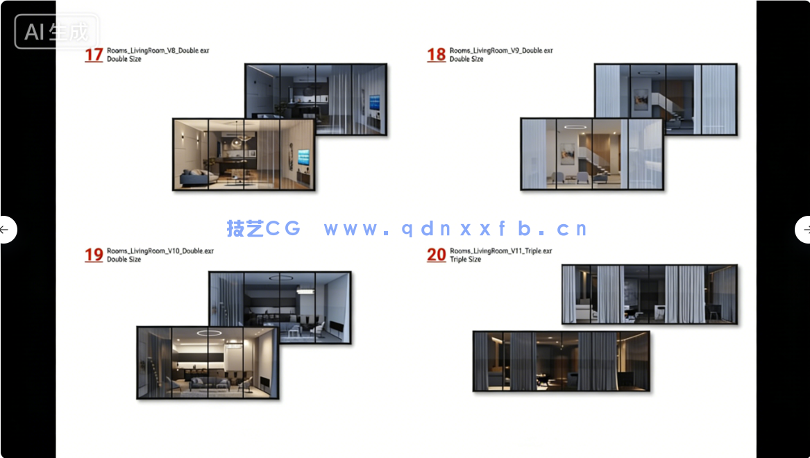  40个起居室空间场景室内设计3D模型(图5)