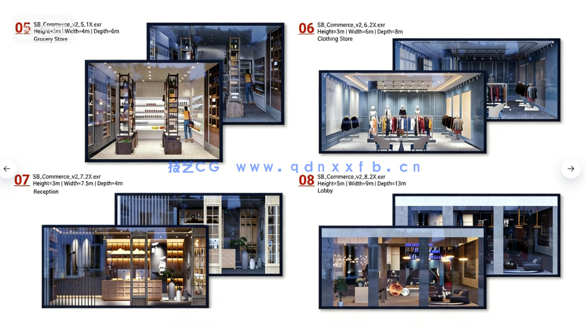 80个商场零售店铺空间场景室内设计3D模型(图4)