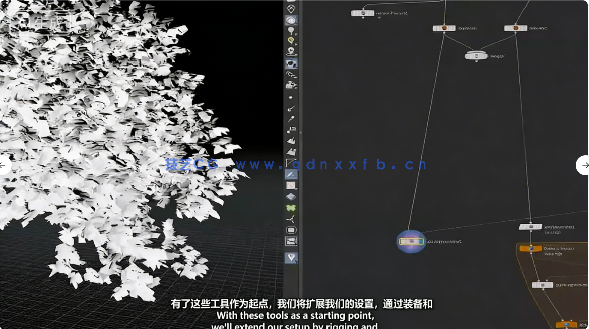 Houdini中KineFX和Labs Tree Tools插件创建程序化树(图4)