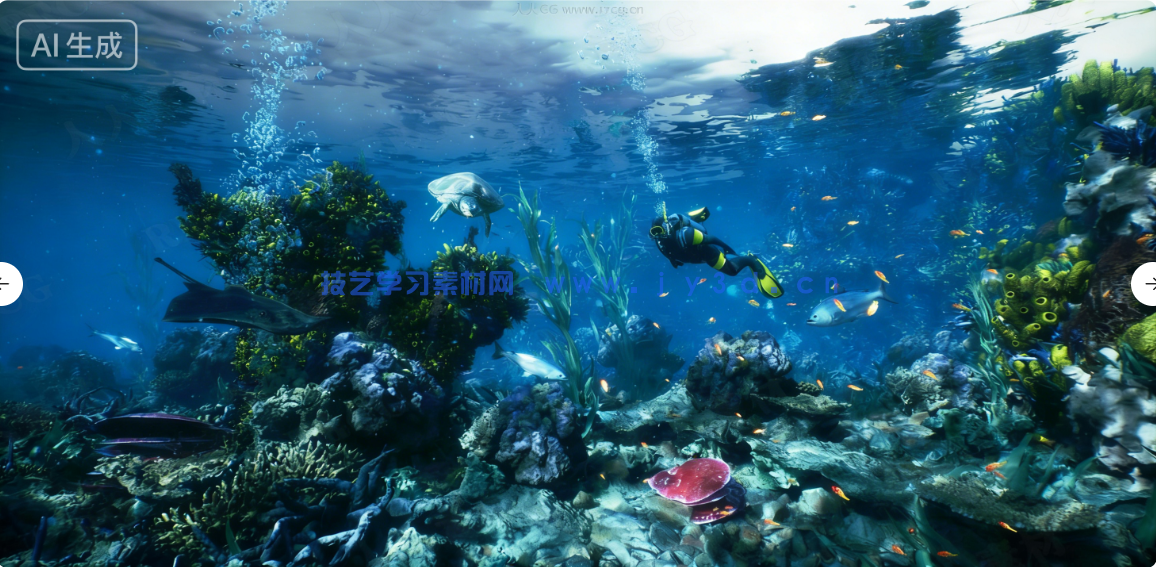 水下世界场景生成工具UE游戏素材(图1)