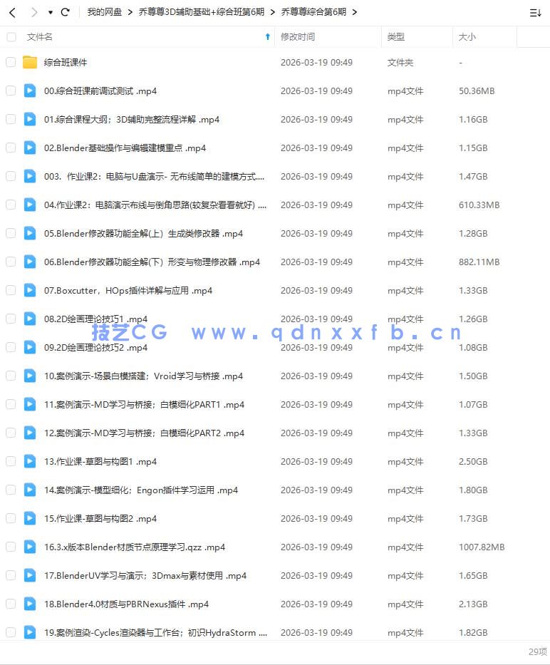 乔尊尊第6期3D辅助基础+综合班2025年1月结课(图2)