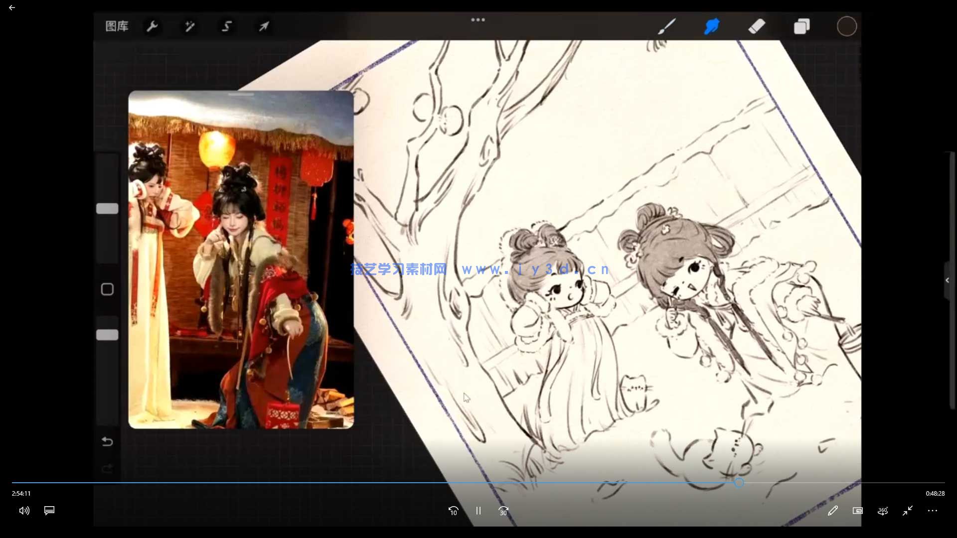 画小匠新年古风速写团练课(图3)