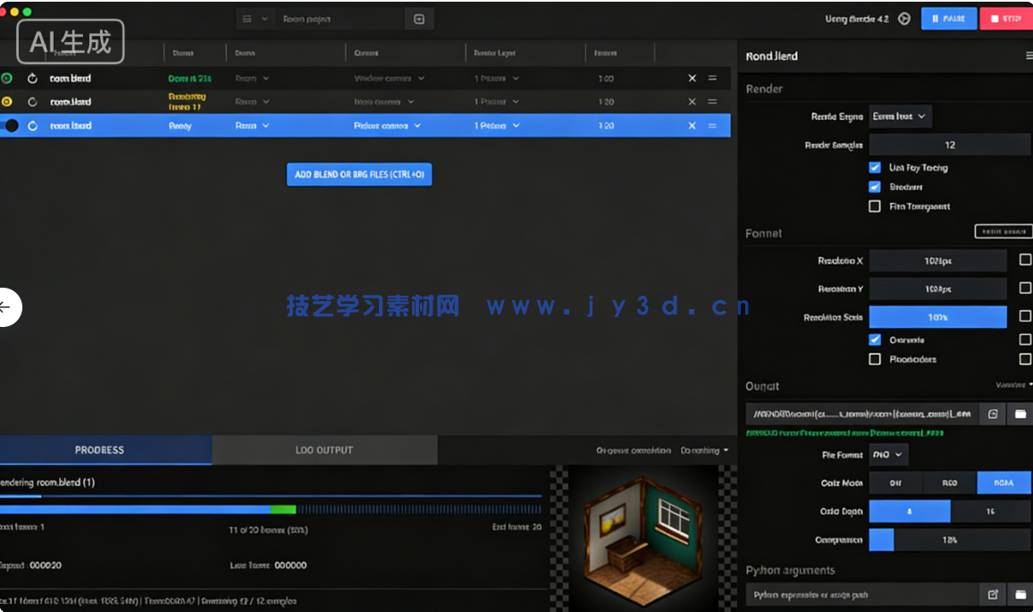Render Queue渲染队列管理Blender插件V5.2.3版(图2)