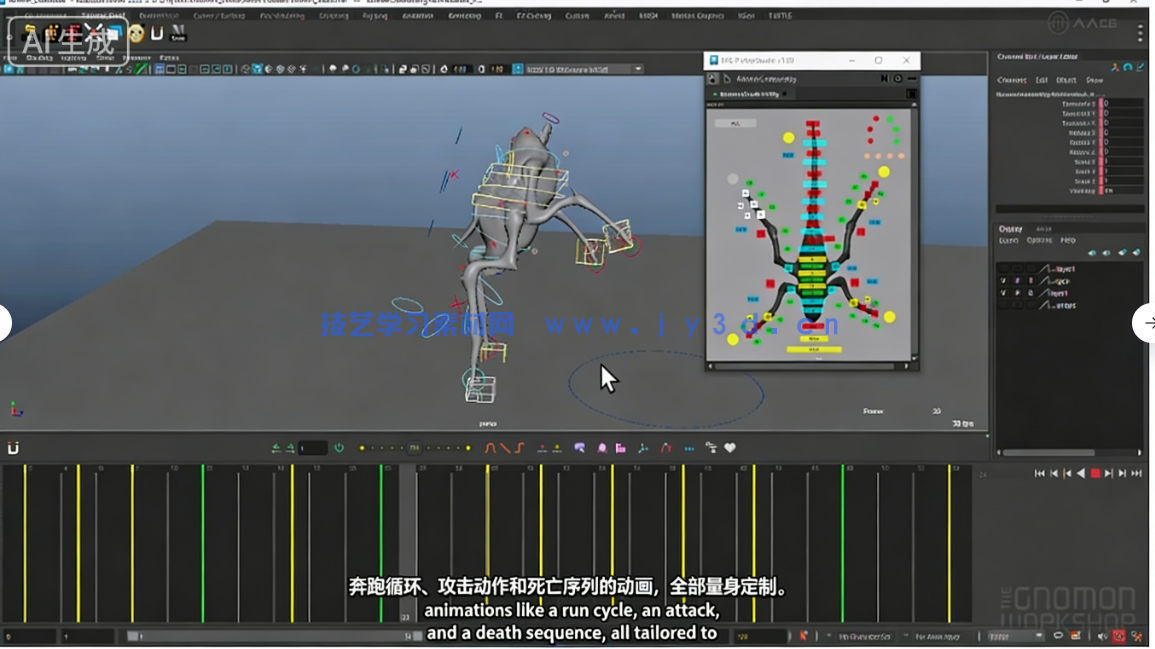 【中文字幕】Maya异形生物游戏动画大师班视频教程(图4)