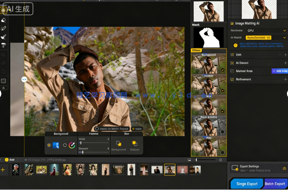 AIArty Image Matting AI图像抠图软件V2.7版(图2)