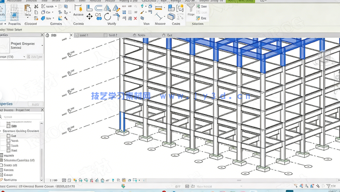 Revit钢结构和混凝土完整建模技术视频教程(图3)