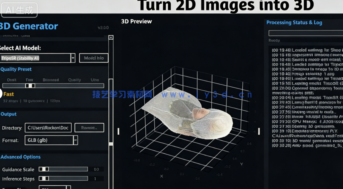 AI Text & Image to 3D Generator Pro本地化AI文字图像生成3D模(图4)