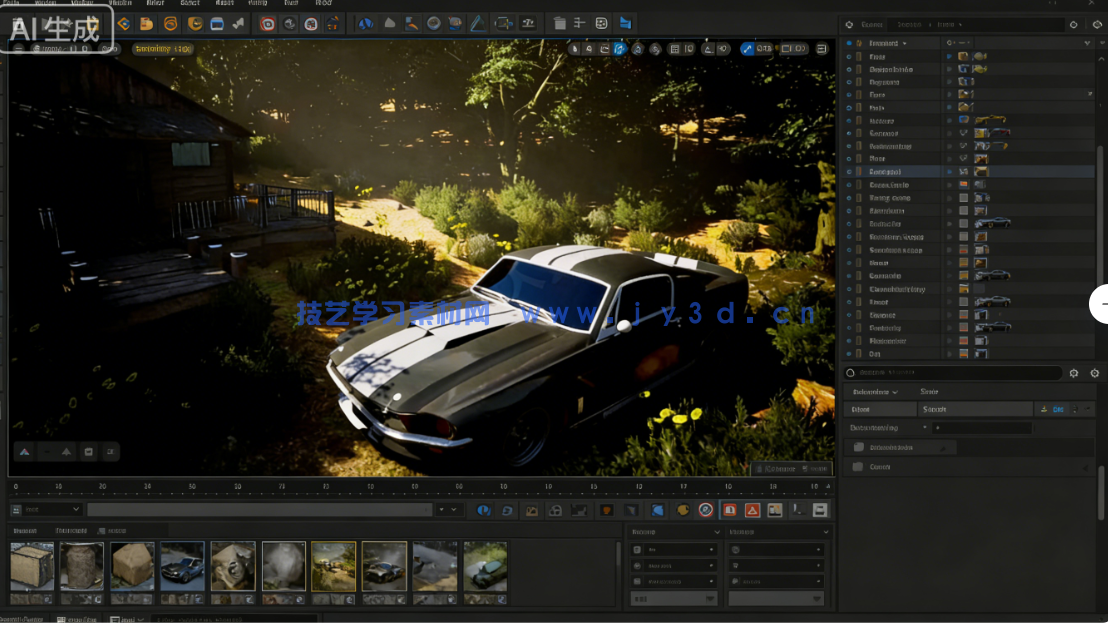 UE5影视级湖岸游戏环境场景设计入门训练视频(图9)