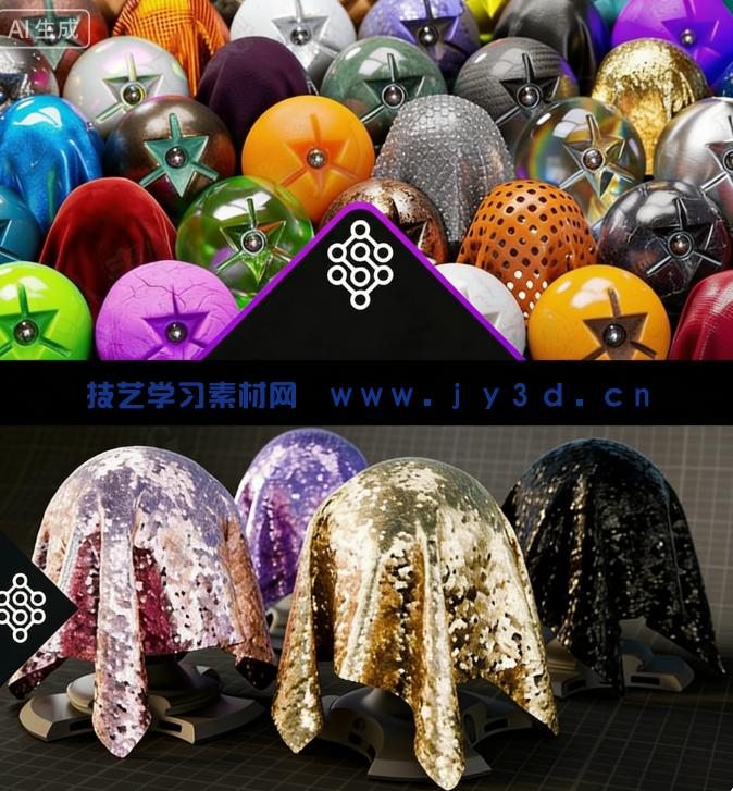 Sanctus Library程序性材质Blender插件V3.3.3版 附材质库(图1)