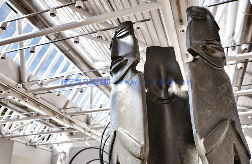 现代艺术展览空间室内可视化实时渲染场景UE游戏素材(图2)