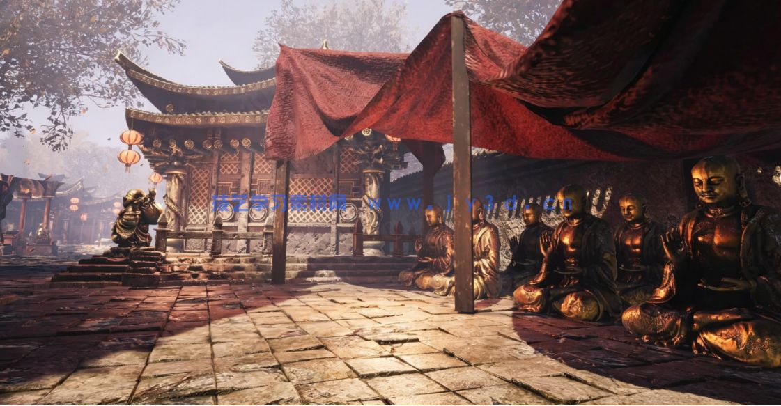 亚洲古代风格皇宫庭院环境场景Unity游戏素材(图4)