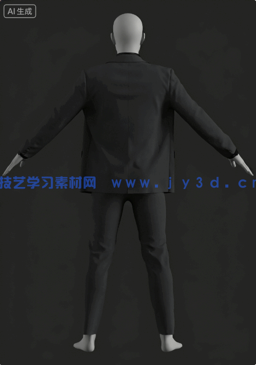 男性西装男士服装Marvelous Designer和CLO 3D项目文件3D模型(图5)