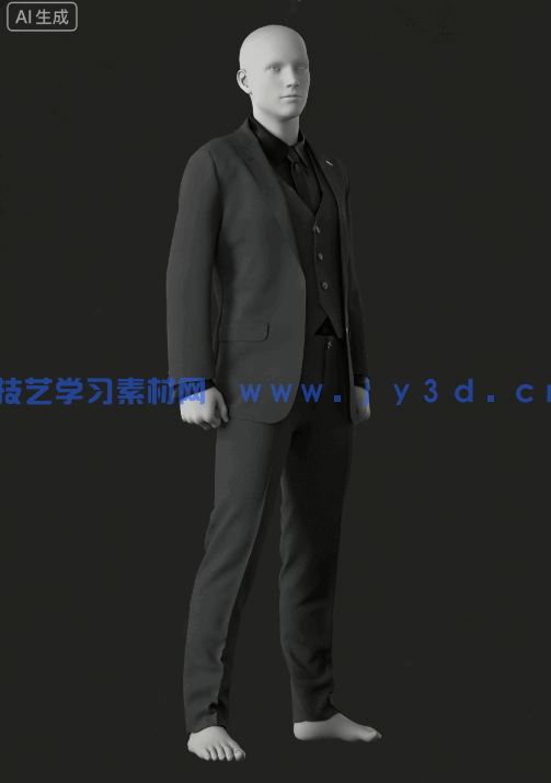 男性西装男士服装Marvelous Designer和CLO 3D项目文件3D模型(图7)