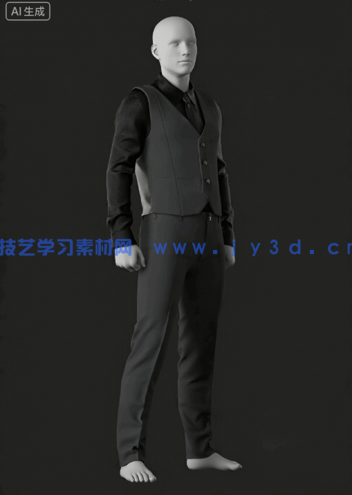 男性西装男士服装Marvelous Designer和CLO 3D项目文件3D模型(图10)