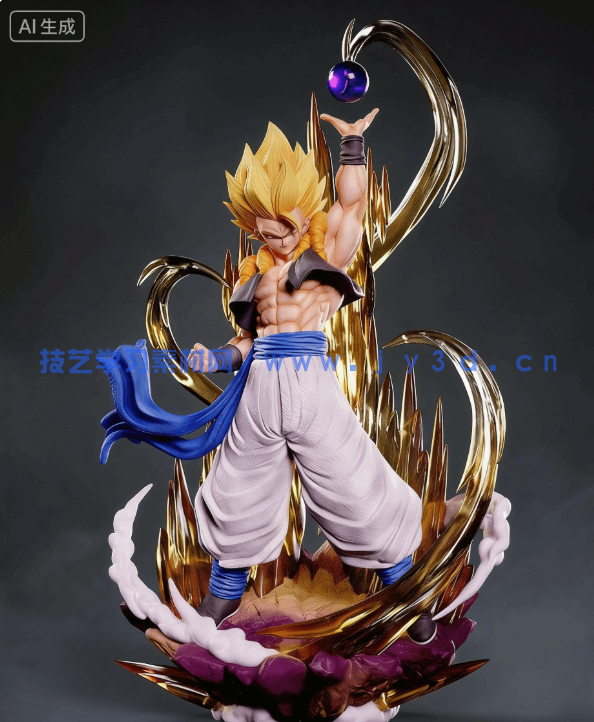 悟吉塔Gogeta《龙珠Z》动漫角色雕刻手办3D打印模型(图3)