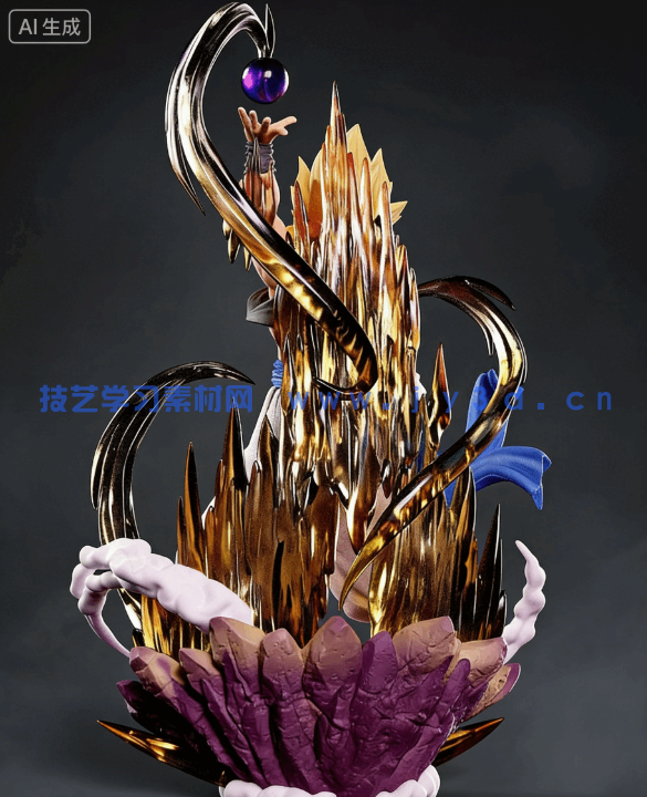 悟吉塔Gogeta《龙珠Z》动漫角色雕刻手办3D打印模型(图5)
