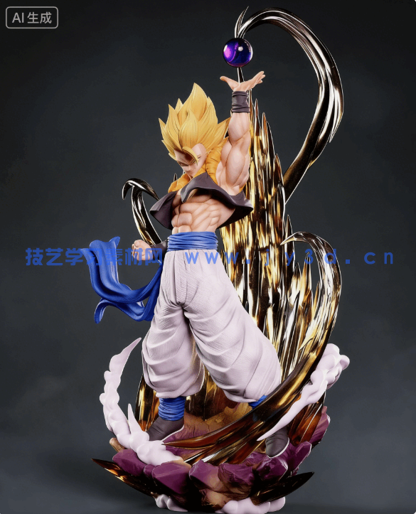 悟吉塔Gogeta《龙珠Z》动漫角色雕刻手办3D打印模型(图4)