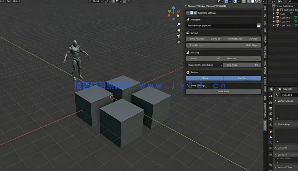 Rizomuv Bridge UV贴图转换Blender插件V3.2.1版(图2)