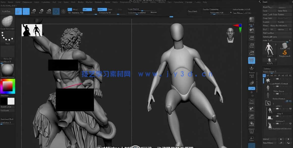 【中文字幕】ZBrush人体雕刻技术进阶大师班视频教程(图1)
