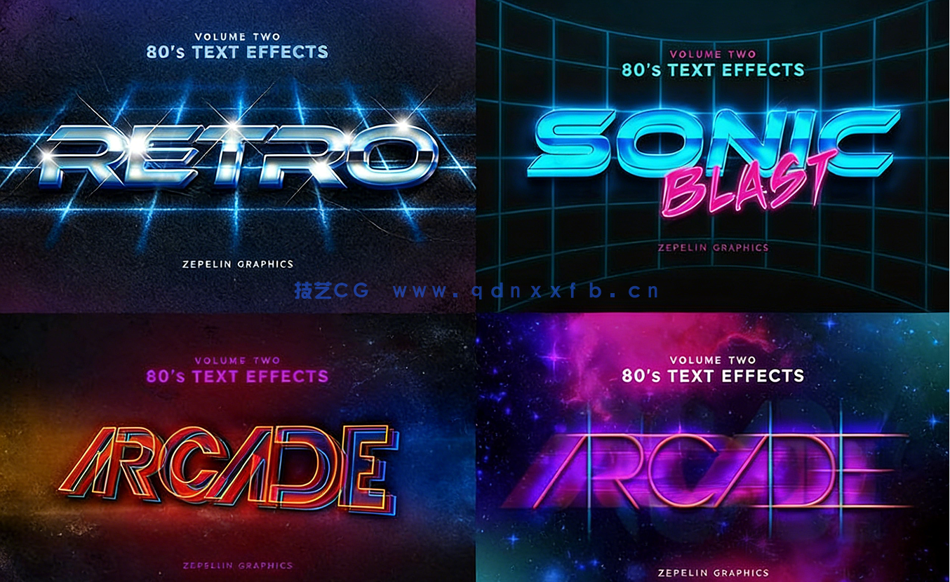 150组超炫3D立体创意设计PSD字模合集(图2)